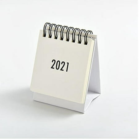 PW TOOLS Desk Calendar 2020-2021 Standing Desktop Year Calendar Mini Monthly Desktop Calendar for Home Office School
